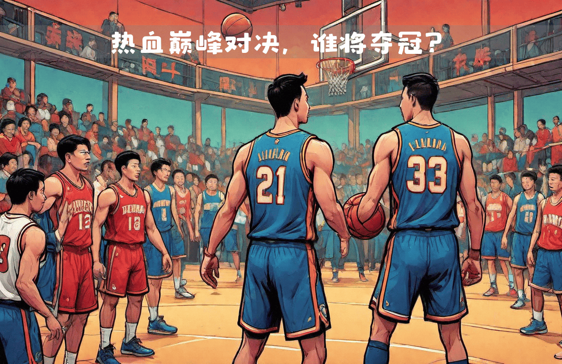篮球比赛对决至高潮，双方球队团队合作取胜