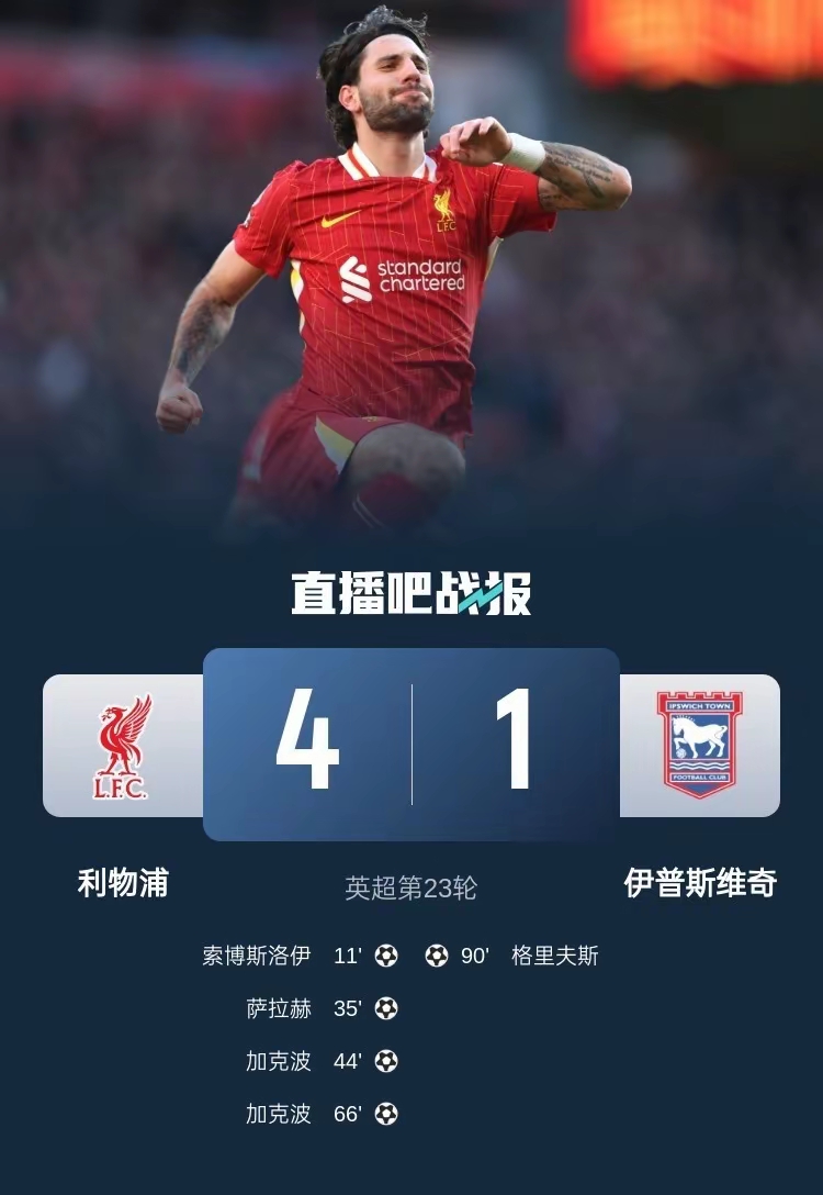 利物浦战胜对手，继续领跑英超联赛