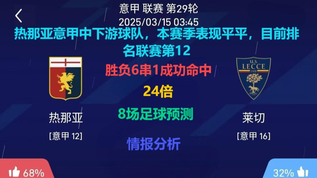 热那亚遭遇连败，球队迅速下滑